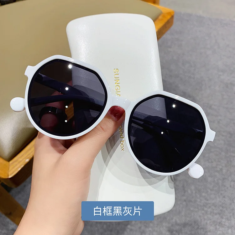 Style All-match Trend Sunglasses Personalized Round Frame Sunglasses Ins Trend Candy Color Big Frame Sunglasses