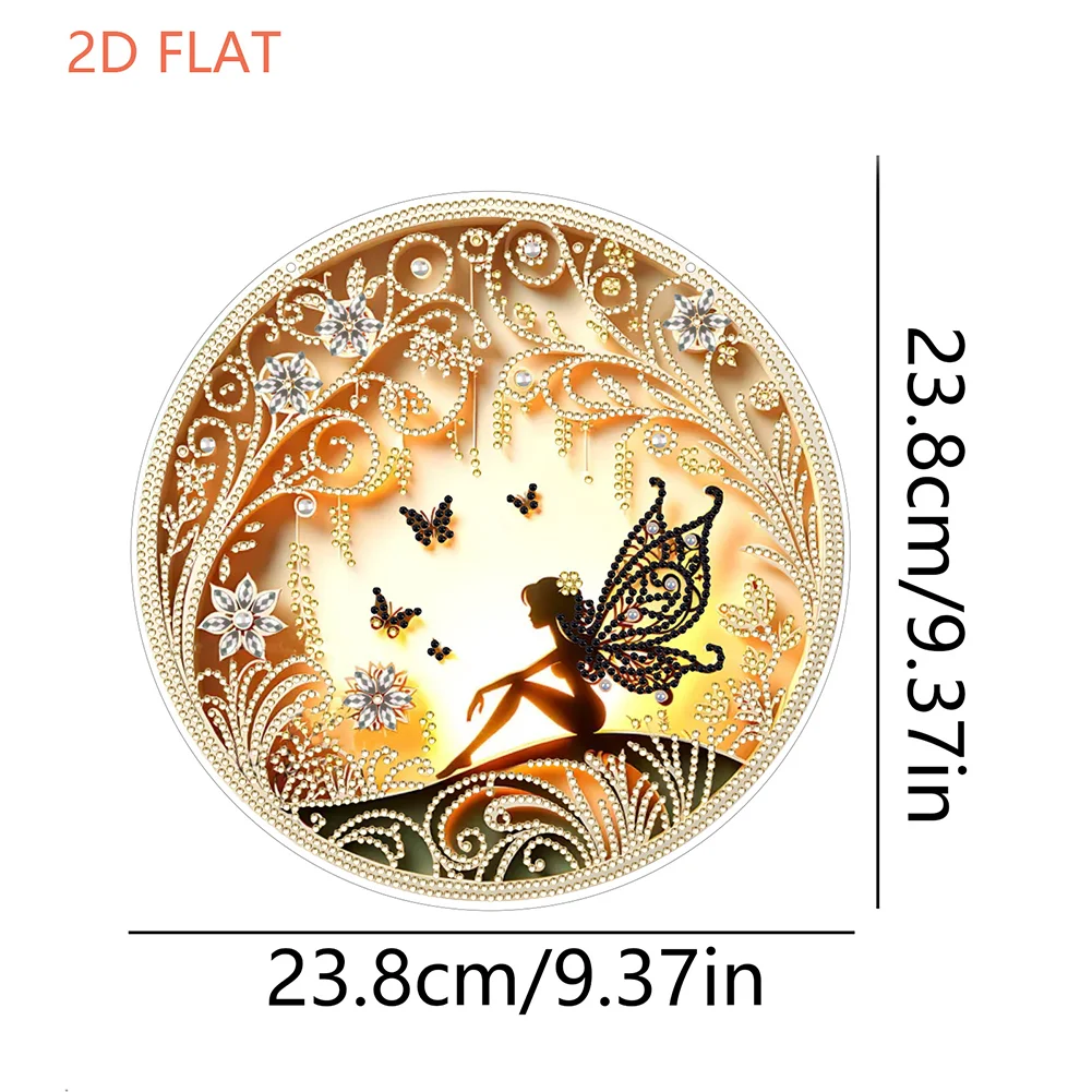 2D Flat DIY Hanging Diamond Art Kits Rhinestone Window Pendants (Silhouette)