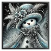 Christmas Snowman-11CT Stamped Cross Stitch 40*40cm/15.75*15.75in