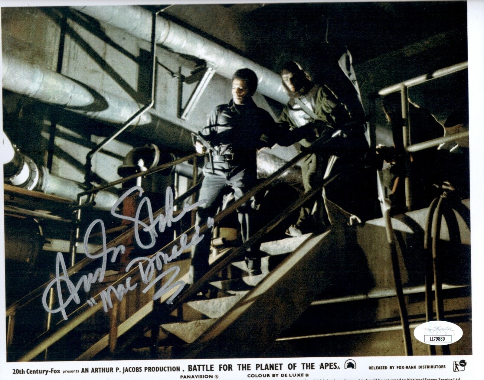 AUSTIN STOKER Signed BATTLE PLANET OF APES 8x10 Photo Poster painting Autograph JSA COA Cert