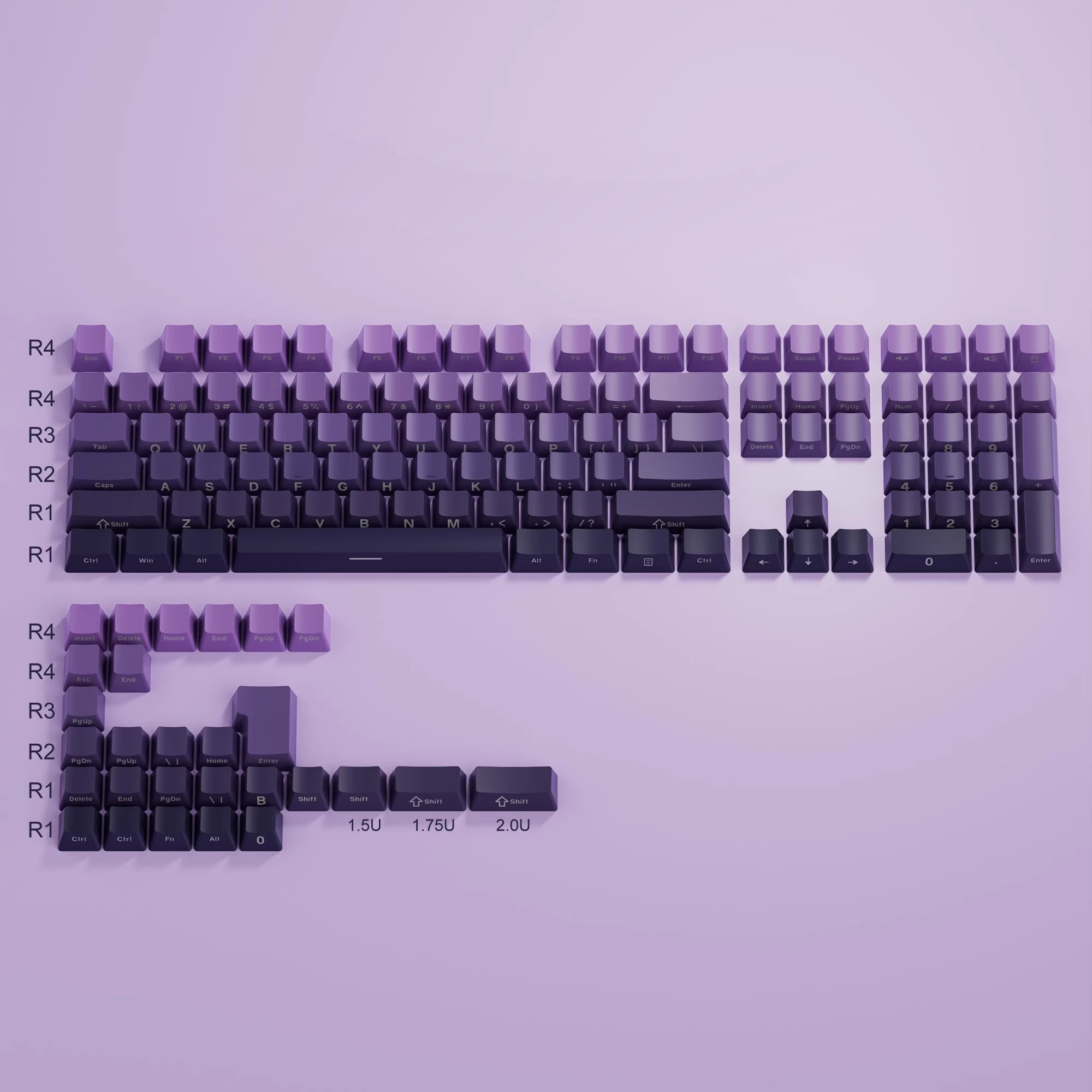 Firstgr Firstgr Purple Charm Gradient PBT Keycap Set