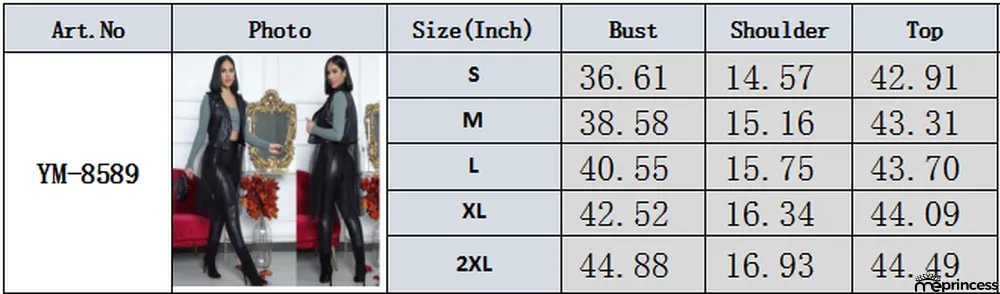 Autumn Black Leather Mesh Patchwork Sleeveless Jacket