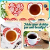 8Pcs Diamond Painting Wooden Love Coaster Diamond Art Kit w/ Holder No-Slip Decor