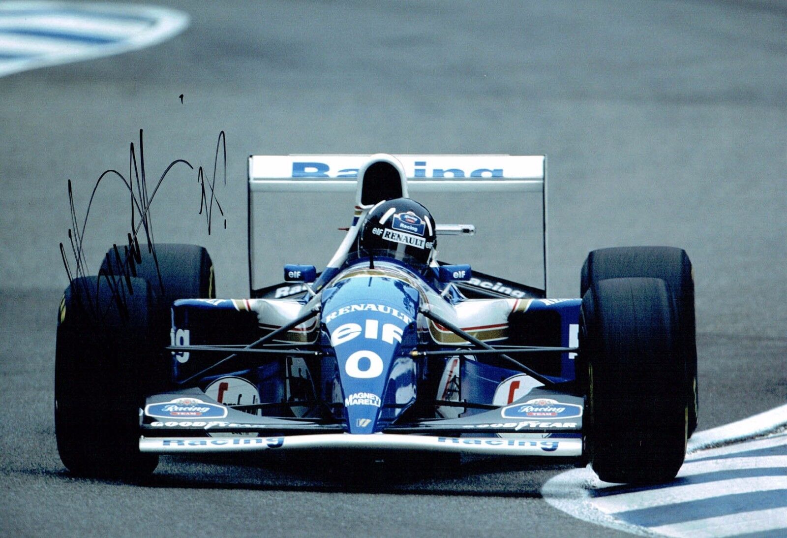 Damon HILL Signed Rothmans Renault Autograph 12x8 Photo Poster painting AFTAL COA