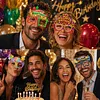 4pcs DIY Rhinestone Diamond Painting Glasses Frame No Lens (BIRTHDAY)