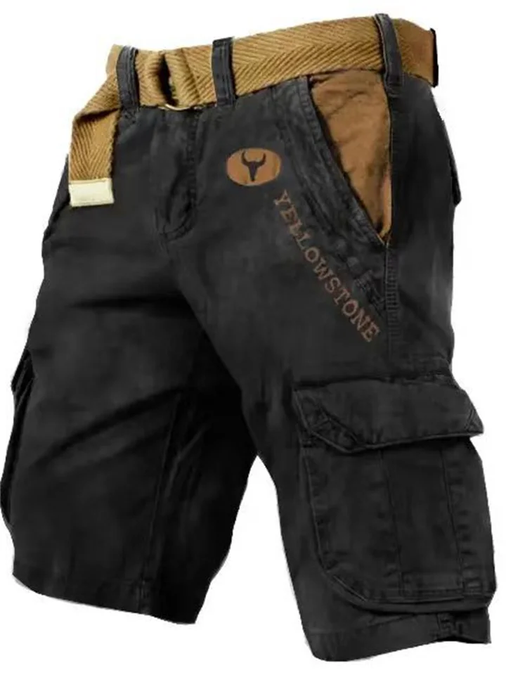 Men's Cargo Shorts Shorts Hiking Shorts Multi Pocket Plain Wearable Short Outdoor Daily 100% Cotton Designer Casual ArmyGreen Black-Cosfine