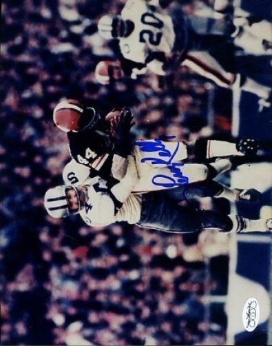 Lee Roy Kelly Browns Signed Jsa Cert Sticker 8x10 Photo Poster painting Autographauthentic