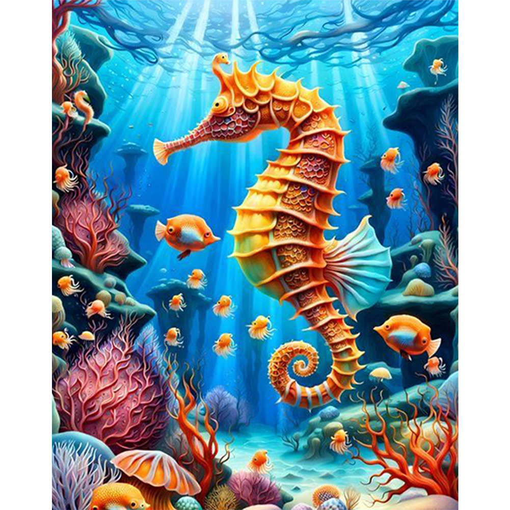 Seahorse-Paint by Numbers-30*40cm/40*50cm