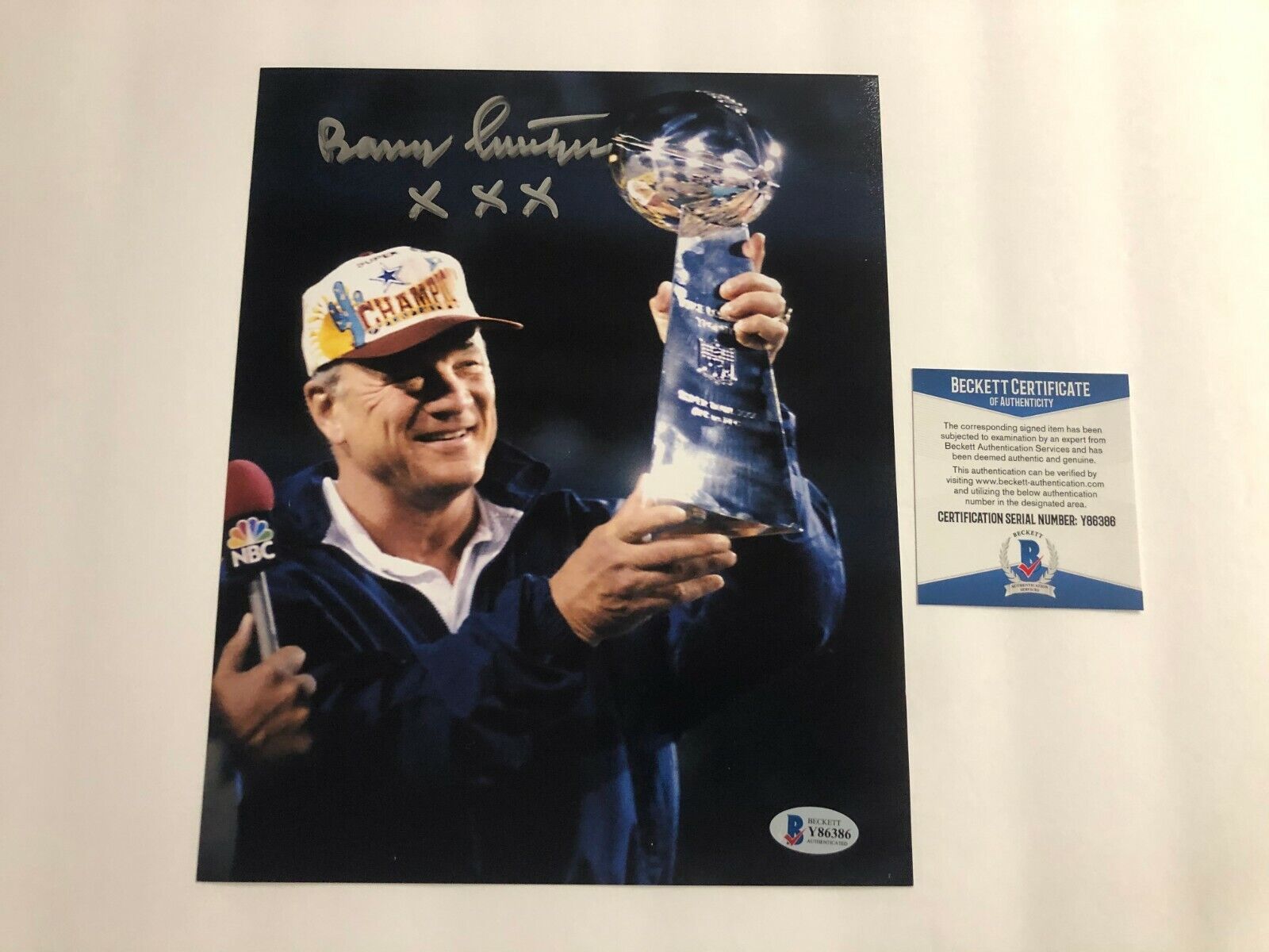 Barry Switzer Hot! signed autographed Cowboy SB 30 8x10 Photo Poster painting Beckett BAS coa