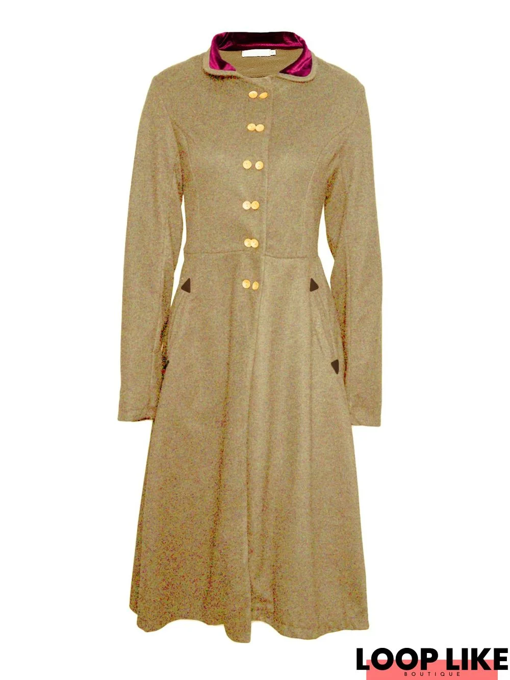 Tweed Vintage Long Sleeve Overcoat