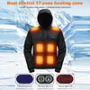 USB Electric Heated Hoodie with 17 Zones Heating Sweatshirt for Men Women Winter