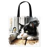 Cats And Birds-11CT DIY Stamped Cross Stitch Shopping Bag 40*40cm