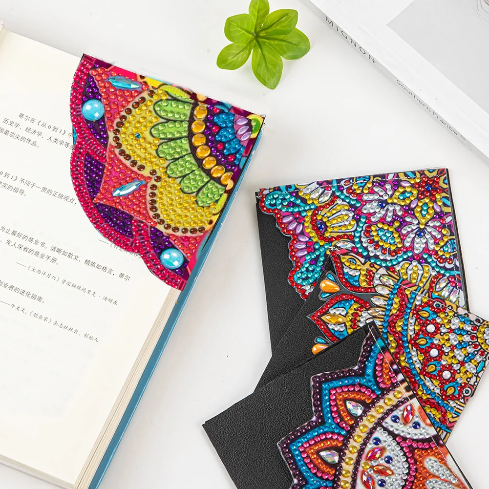 DIY Corner Bookmark Art Craft 5D Dot Drill Book Mark for Presents