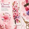 Watercolor Peach Blossom-11CT Stamped Cross Stitch Bookmark 18*6cm(Double Sided) tapestrymarket