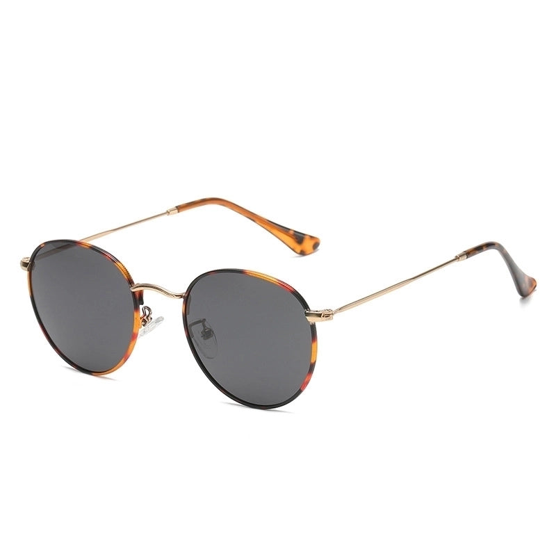 Retro Solid Color Tac Round Frame Full Frame Women’s Sunglasses