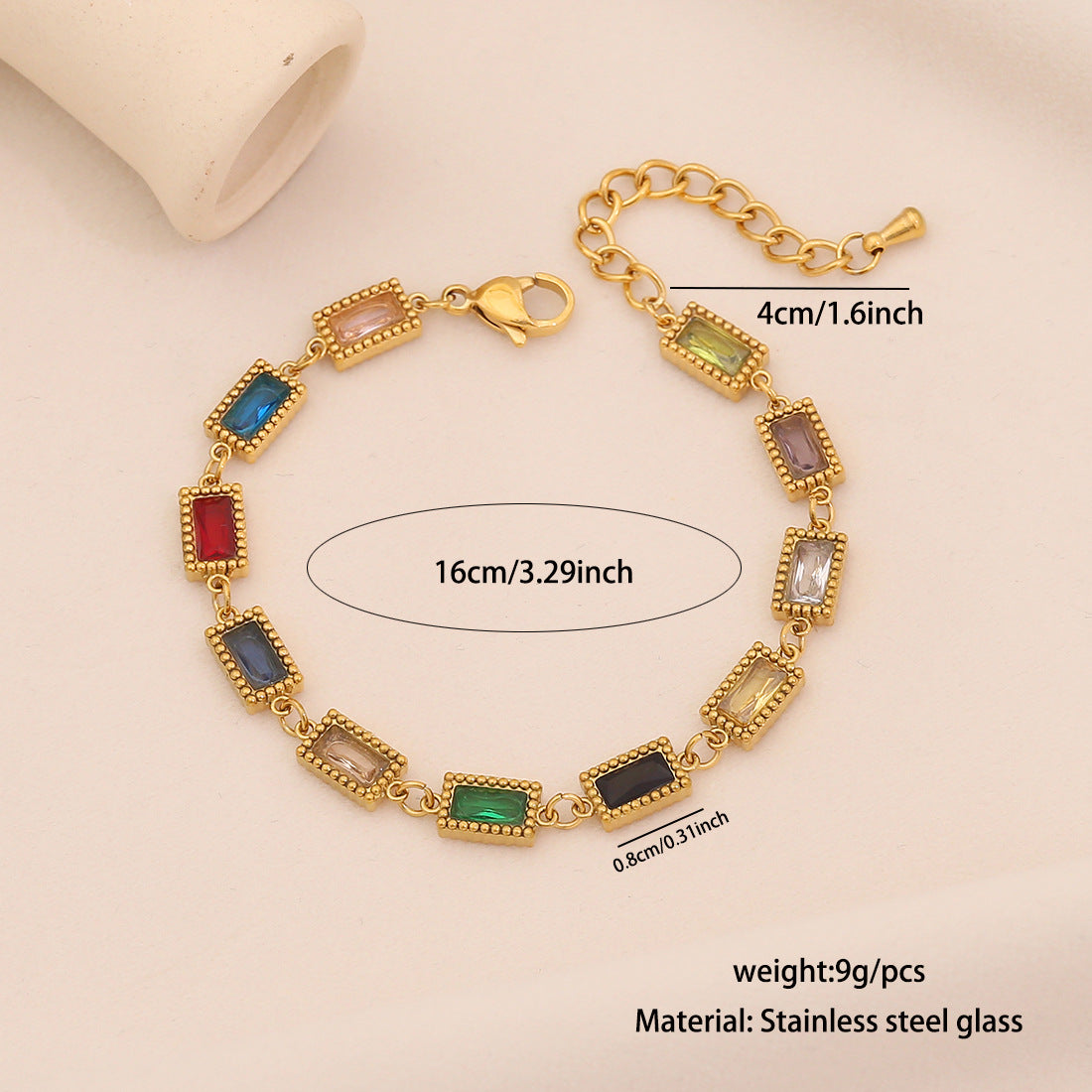 Spring Exotic Color Stainless Steel Bracelet Fashion Water Drop Jewelry B632