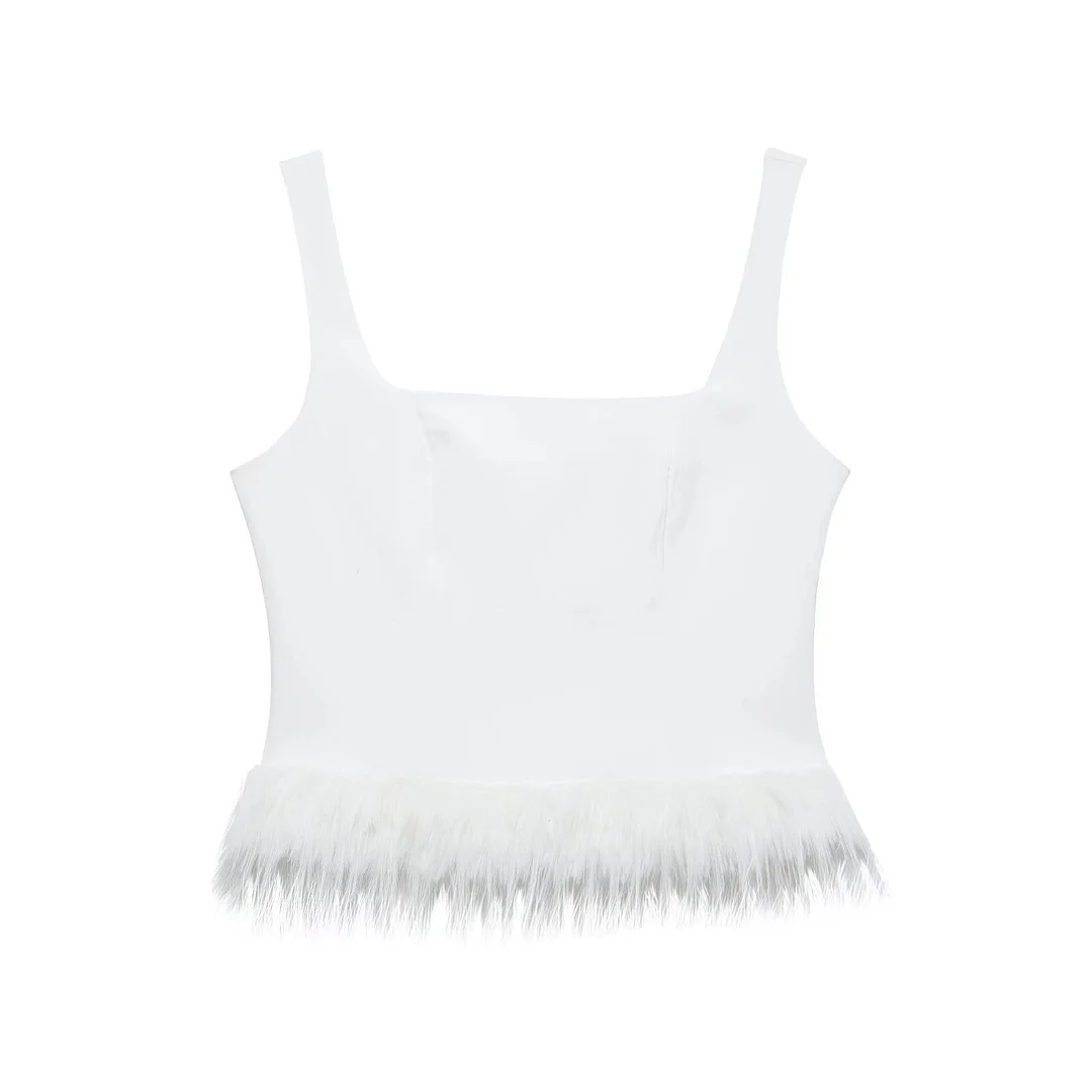 Nigikala Nigikala And Winter New Solid Color Feathers Elastic Body Slings