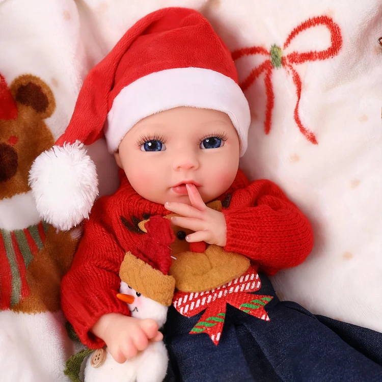 Babeside Terry 12"/16" Realistic Silicone Christmas Quiet Baby Little Infant Girl A Caring Gift