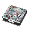 Diamond Painting Snowman Dog Leather Notecard Box Gem Art Sticky Note Holder