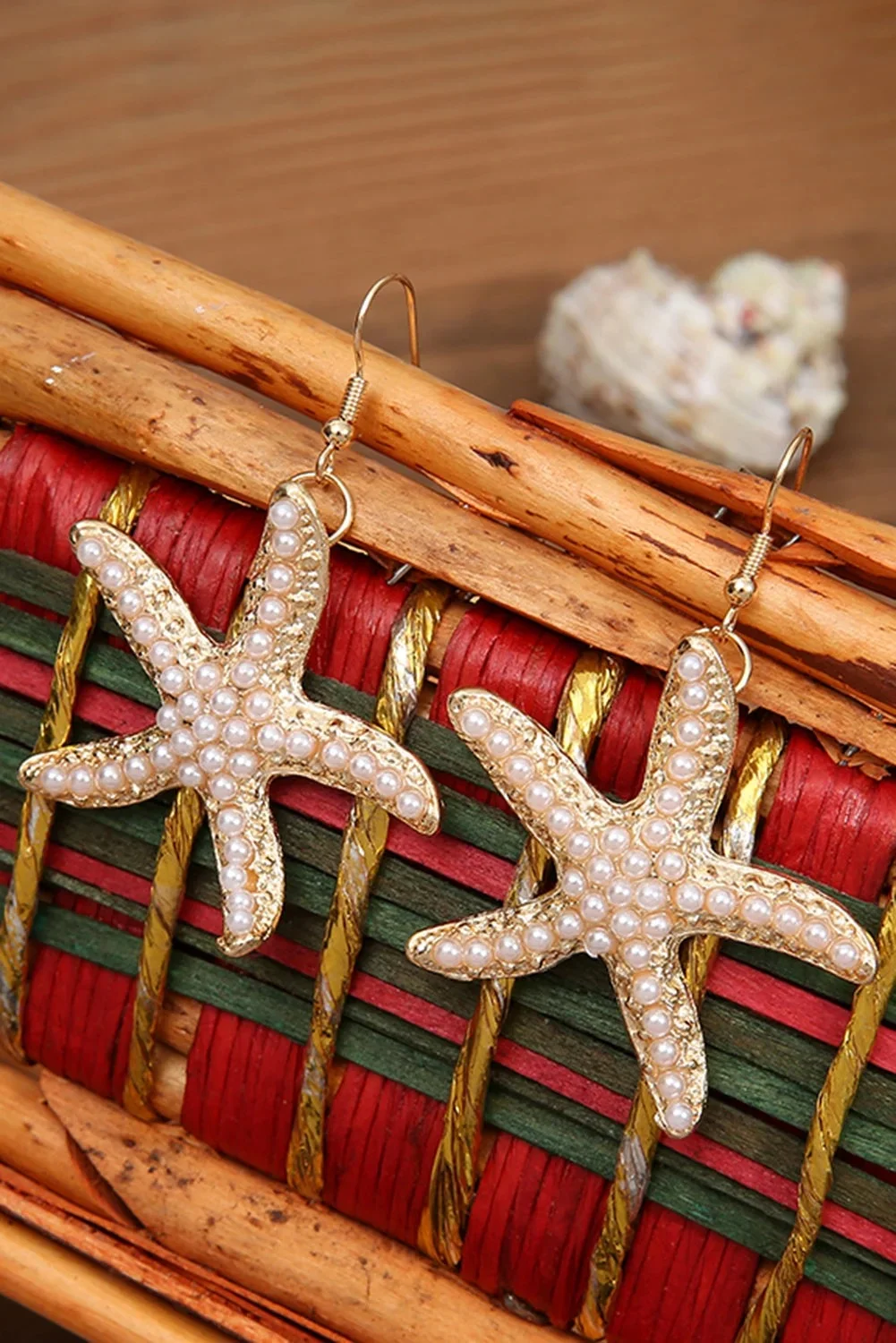 Pearls Starfish Earrings