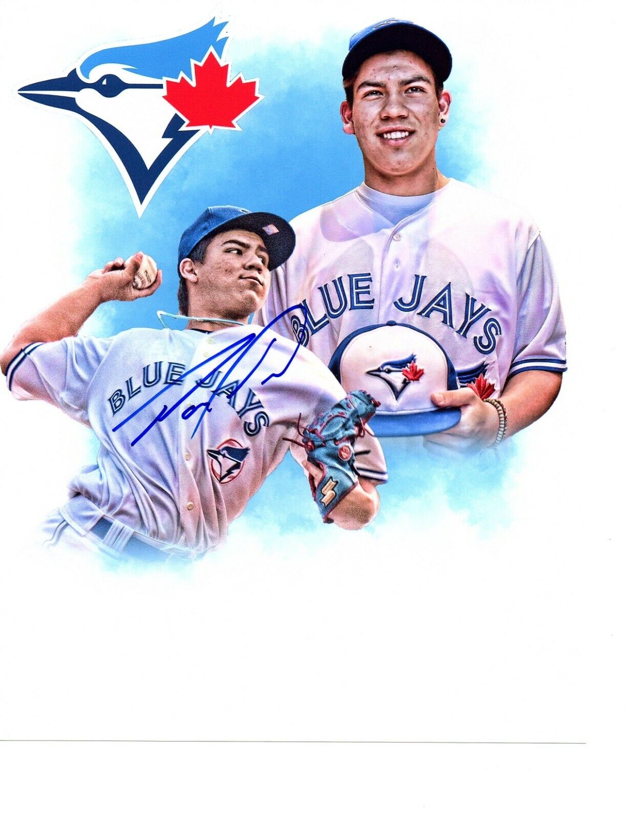 Eric Pardinho autograph Signed 8x10 baseball Photo Poster painting 2019 Toronto Blue Jays