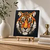 DIY Pre-Framed Tiger Button Art Canvas Kit