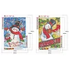 2Pcs bonhomme de neige de Noël-perceuse ronde peinture diamant-30 * 40cm