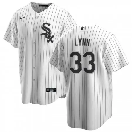 Men's Chicago White Sox #33 Lance Lynn White Cool Base Stitched Jersey