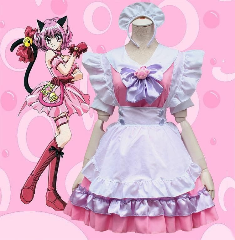 Final Stock! Pinky Candy Neko Cat Maid Dress  Cosplay Costume SP153589