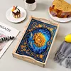 Plateau alimentaire tournesol de nuit en bois-vaisselle bricolage