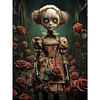 Diamond Painting-5D Full Round Drill Skull Doll