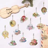 12PCS DIY Diamond Painting Pink Hats Keychain