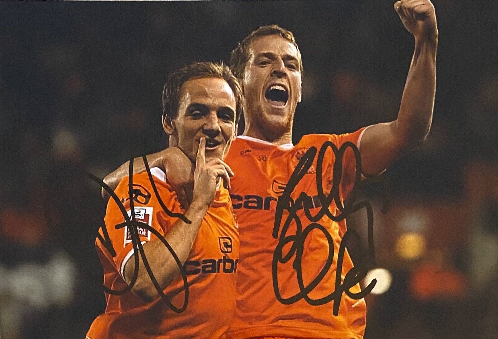 David Vaughan & Billy Clarke Genuine Hand Signed 6X4 Photo Poster painting - Blackpool FC