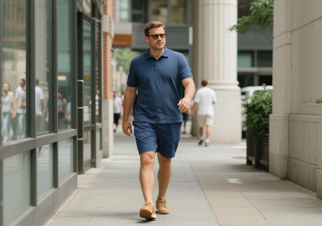 casual big and tall polo short sets