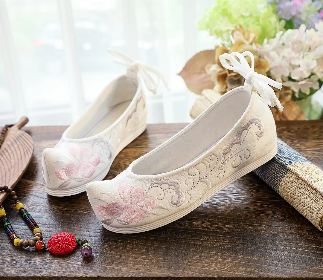 Tanguoant Tanguoant Shoes Hanfu Shoes Head Cloud Head Head Shoes Inside The Ancient Costume Flat Embroidered Cloth Shoes