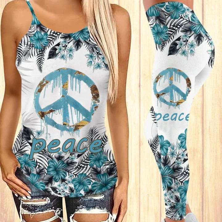 Hippie summer printed comfortable sweat-absorbent yoga suit