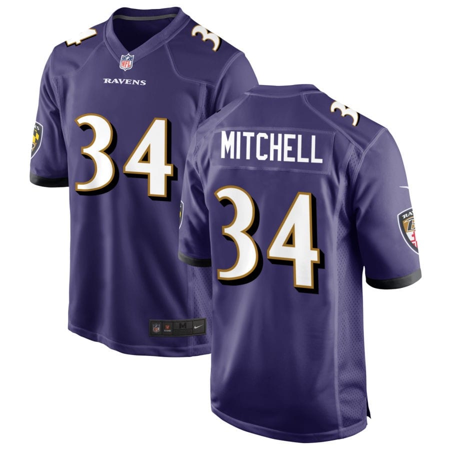 Keaton Mitchell Baltimore Ravens Jersey mysite
