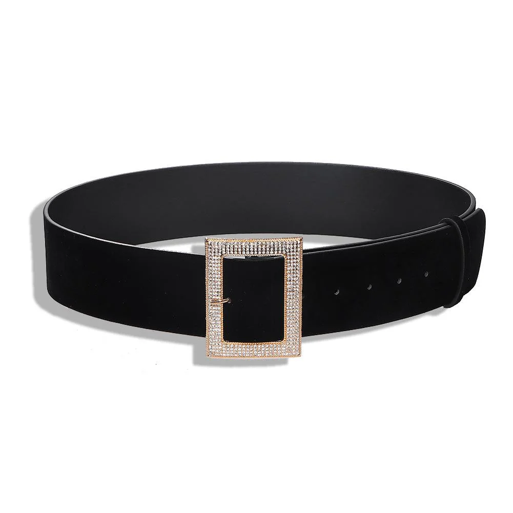 Fashion pearl decorated plain belt