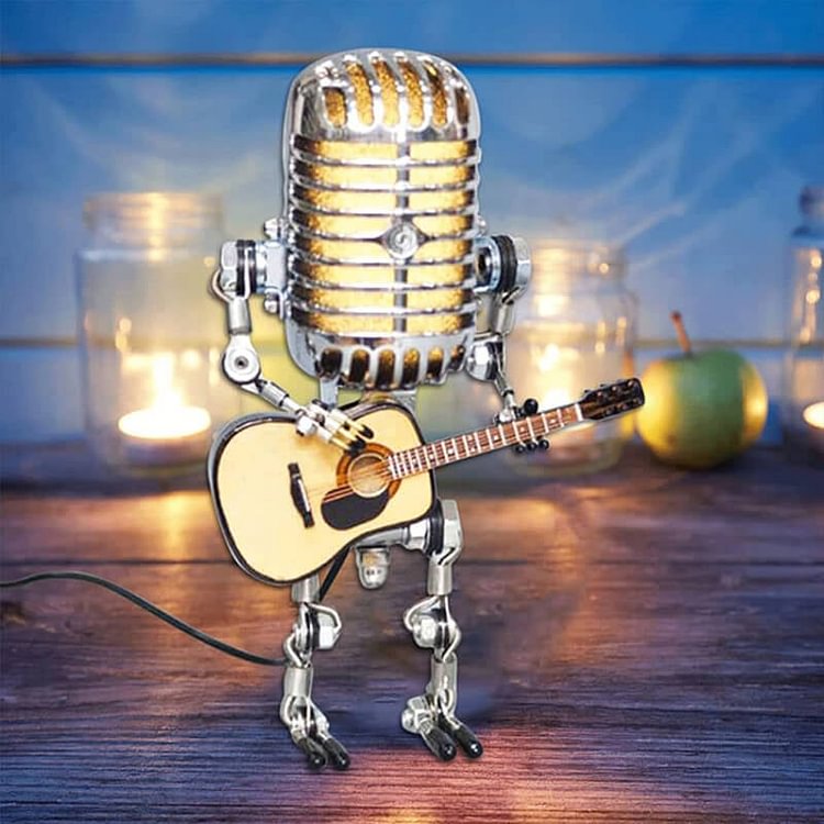 Vintage Metal Microphone Robot Desk Lamp🎸 - tree - Codlins