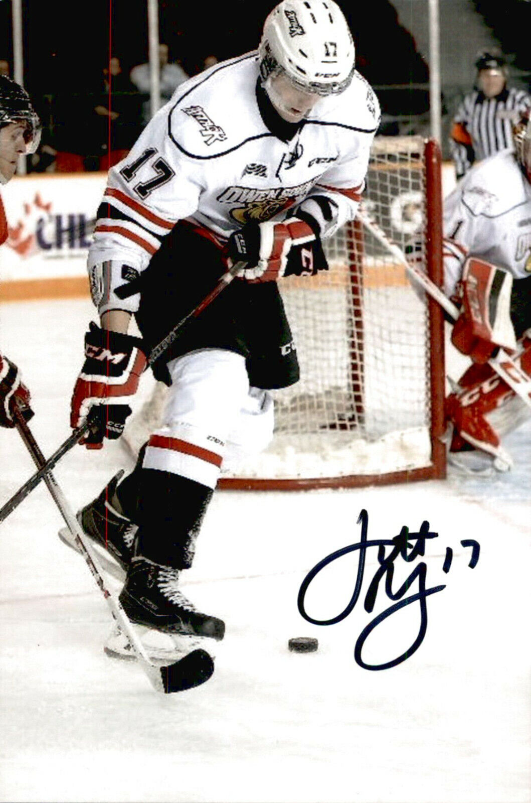 Jarrett Meyer SIGNED autographed 4x6 Photo Poster painting OWEN SOUND ATTACK