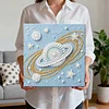 (25x25cm)DIY Pearl Painting Framed Handmade Pearl Material Art Kit Living Room Decor