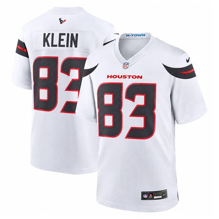 Youth Houston Texans #83 Marlin Klein White 2026 NFL Draft Game Jersey