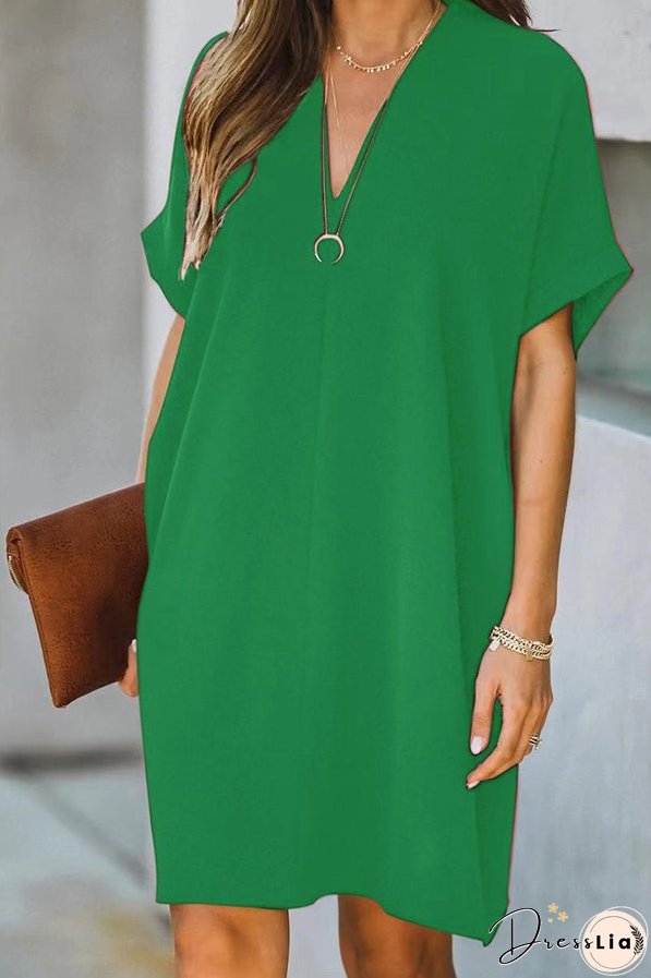 H-Shape Loose Short Sleeve Dress