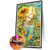 (40*60cm)Sunflower Girl - Full Round Drill Diamond Painting