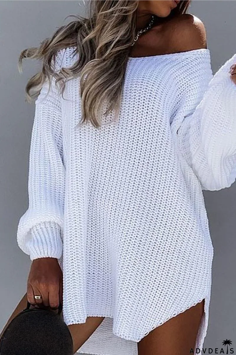 Casual Elegant Solid Color V Neck Sweaters