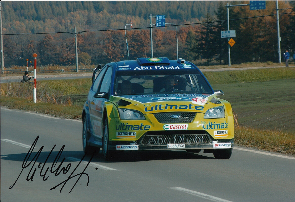 Mikko Hirvonen Hand Signed BP Ford World Rally Team Photo Poster painting 12x8 2.