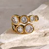 Chic Zircon 18K Golden Silver 
