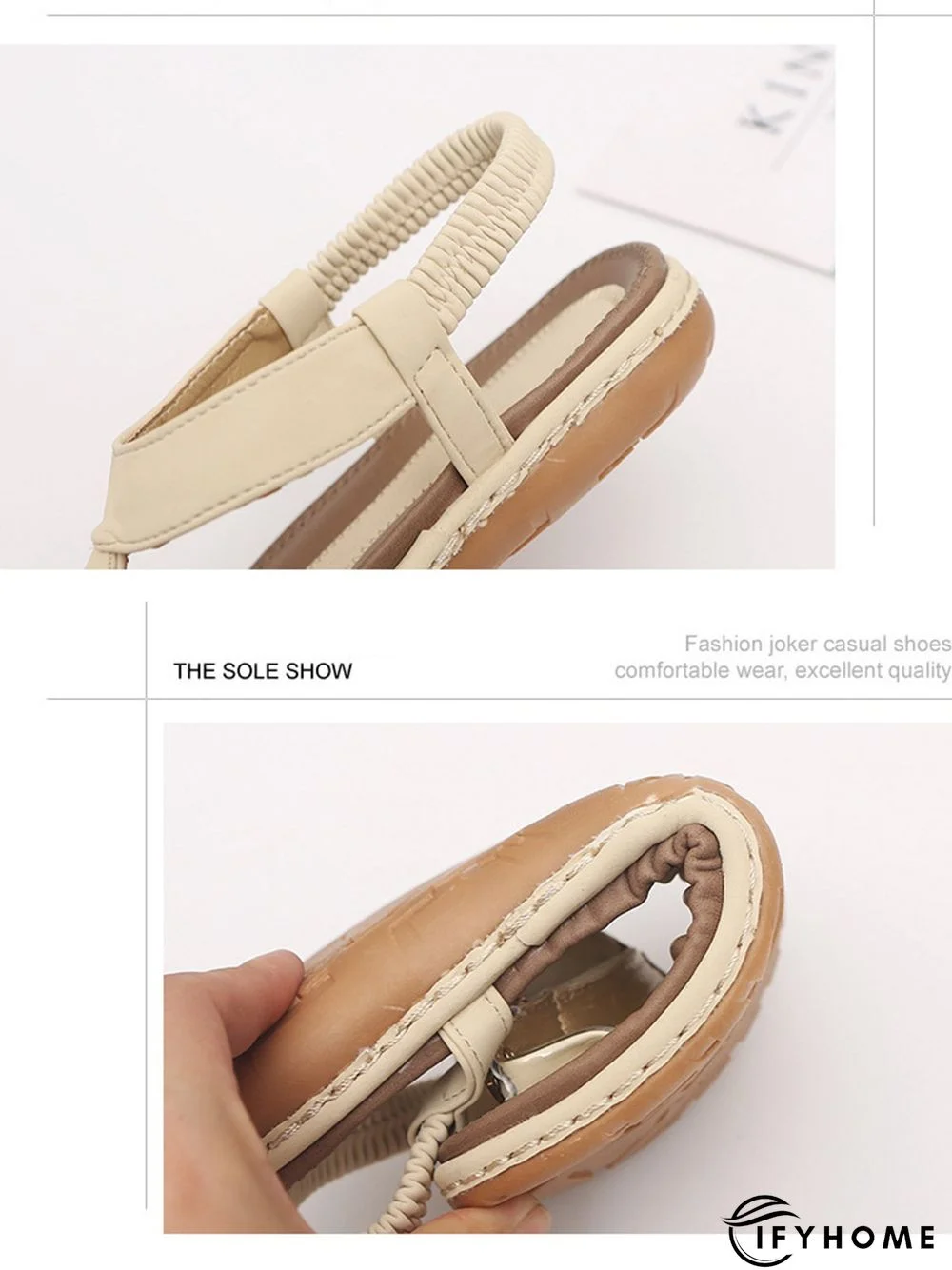 Women's Beach Metal Buckle Trim Flip-On Sandals | IFYHOME