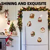 6PCS Santa Claus Series DIY Pearl Diamond Painting Christmas Fridge Magnets, Sparkling Rhinestone Refrigerator Magnet Craft Kit for Home Decor & Gifts