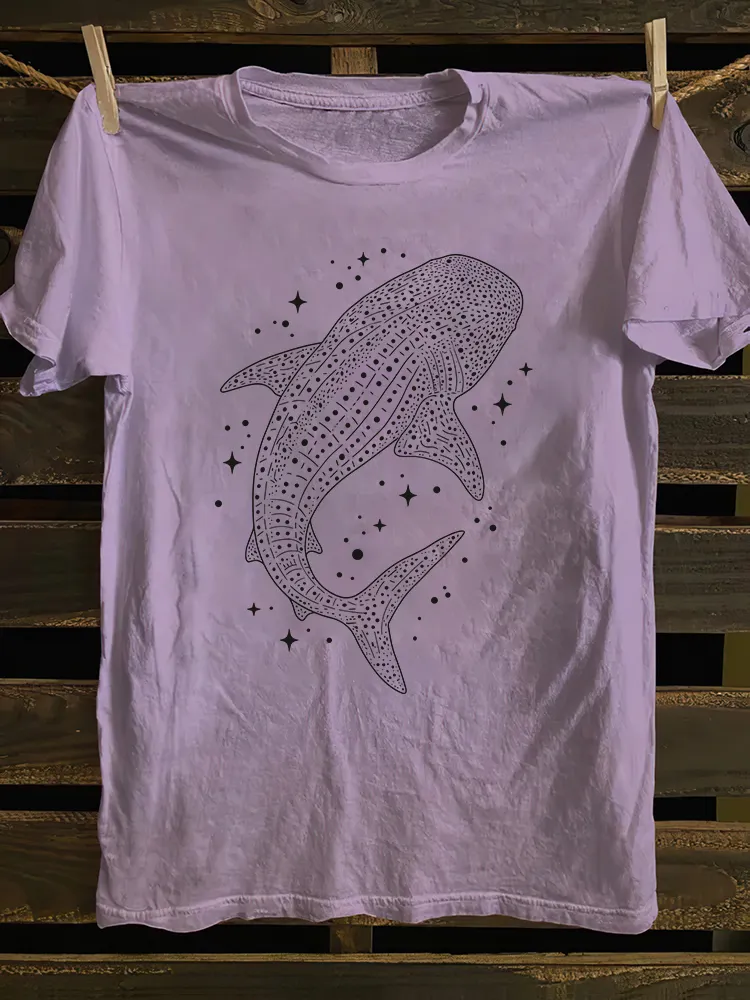 Whale Shark Starry Night Ocean T-shirt
